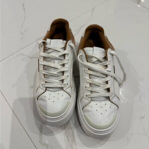 White and Brown Men's Sneakers